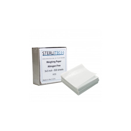 Sterlitech Weighing Paper, Nitrogen Free, Squares 3 x 3", PK500 W33
